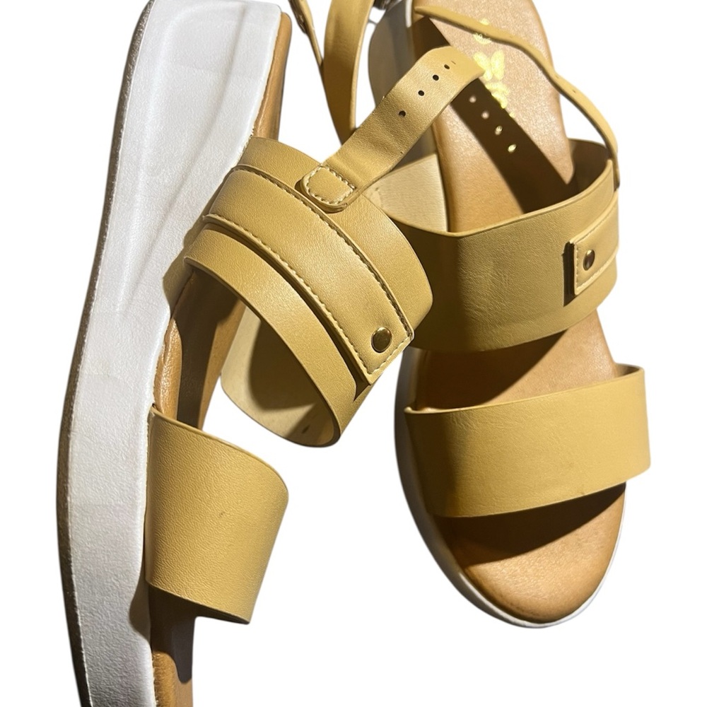 Elegant Mustard Strap Sandals